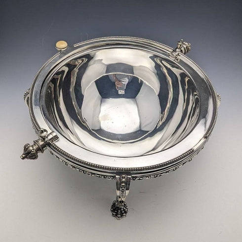 Around 1900 English antique silver plate breakfast dish MARTIN HALL